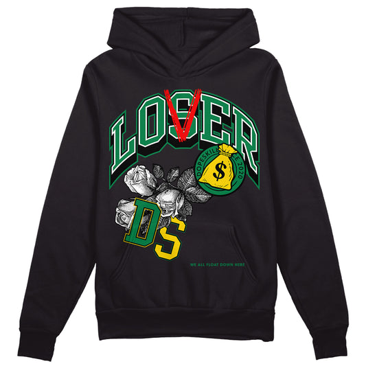 Jordan 5 “Lucky Green” DopeSkill Hoodie Sweatshirt Loser Lover Graphic Streetwear - Black