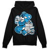 Jordan 4 Retro Military Blue DopeSkill Hoodie Sweatshirt Bear Steals Sneaker Graphic Streetwear - Black