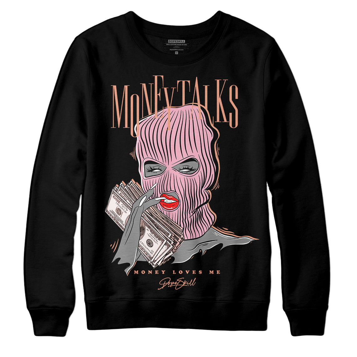 Jordan 11 Low “Legend Pink” DopeSkill Sweatshirt Money Talks Graphic Streetwear - Black