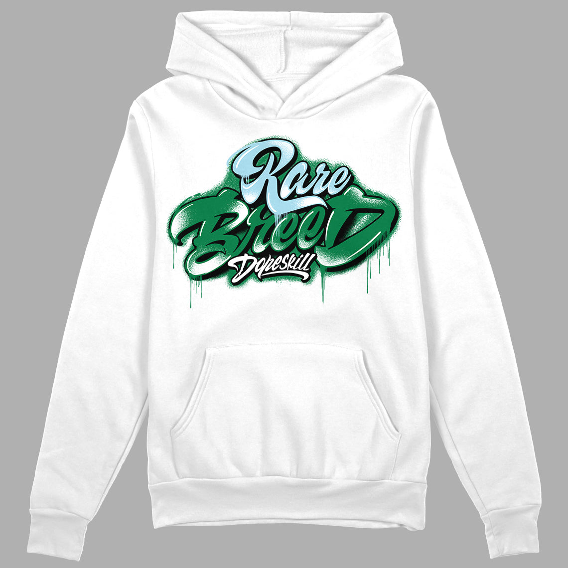 Jordan 5 “Lucky Green” DopeSkill Hoodie Sweatshirt Rare Breed Type Graphic Streetwear - White