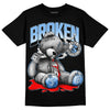 Jordan 9 Powder Blue DopeSkill T-Shirt Sick Bear Graphic Streetwear - Black