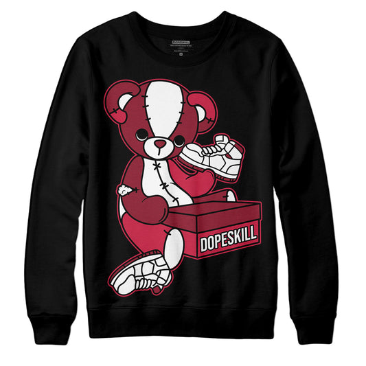 Jordan 1 Retro High '85 OG Metallic Burgundy DopeSkill Sweatshirt Sneakerhead BEAR Graphic Streetwear - Black