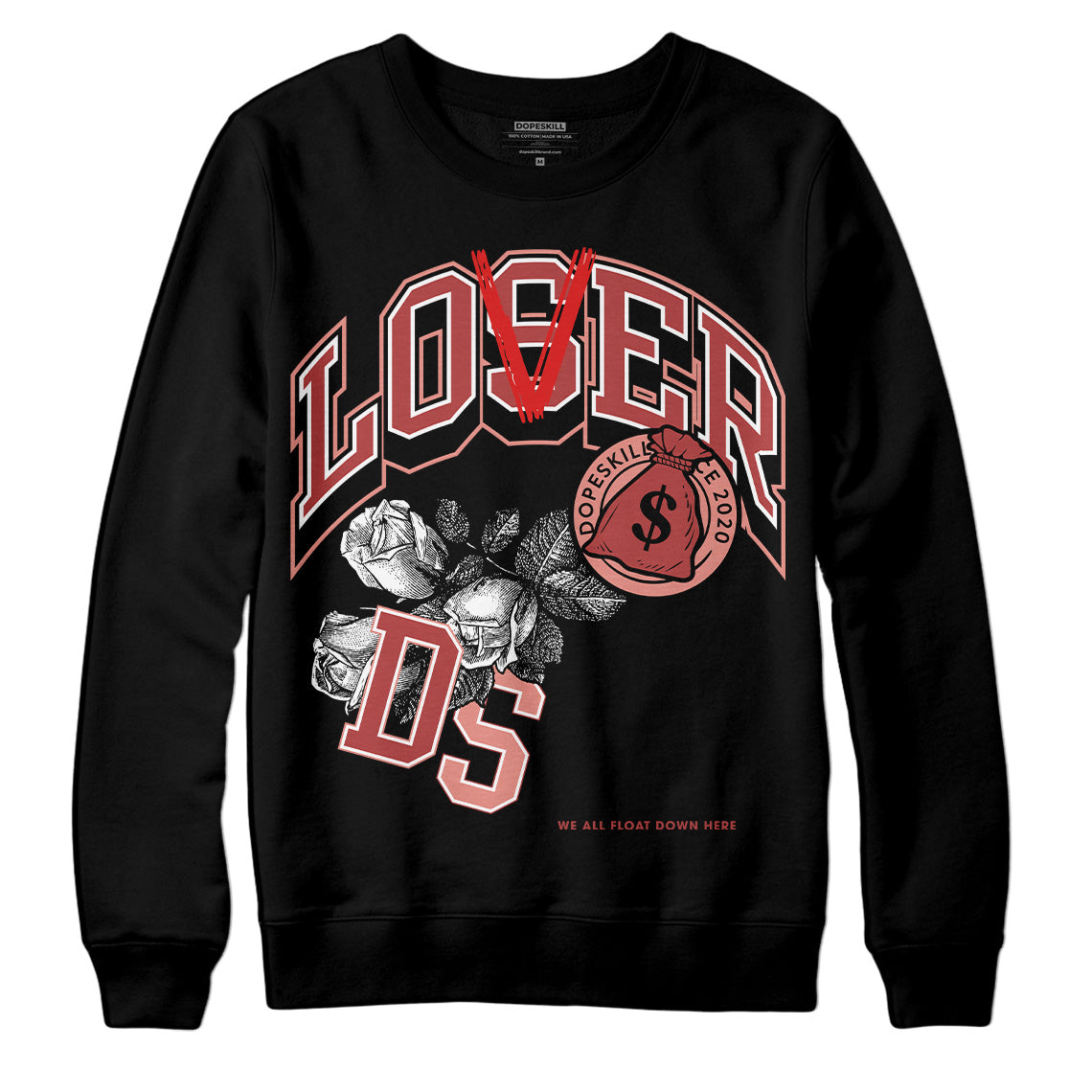 Jordan 13 “Dune Red” DopeSkill Sweatshirt Loser Lover Graphic Streetwear - Black