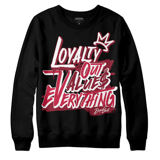 Jordan 1 Retro High '85 OG Metallic Burgundy DopeSkill Sweatshirt LOVE Graphic Streetwear - Black