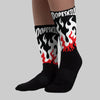 White Thunder 4s DopeSkill Sublimated Socks FIRE Graphic