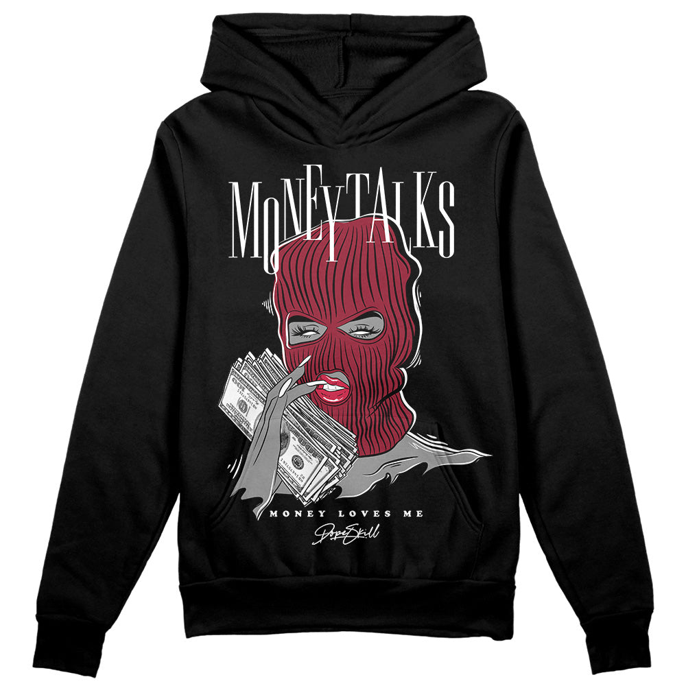 Jordan 1 Retro High '85 OG Metallic Burgundy DopeSkill Hoodie Sweatshirt Money Talks Graphic Streetwear - Black