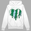 Jordan 5 “Lucky Green” DopeSkill Hoodie Sweatshirt Slime Drip Heart Graphic Streetwear - White