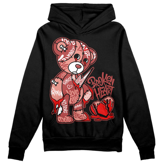 Jordan 13 “Dune Red” DopeSkill Hoodie Sweatshirt Broken Heart Graphic Streetwear - Black