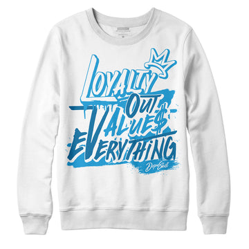 Jordan 4 Retro Military Blue DopeSkill Sweatshirt LOVE Graphic Streetwear - White