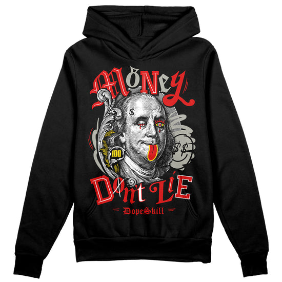 Jordan 3 “Fire Red” DopeSkill Hoodie Sweatshirt Money Don't Lie Graphic Streetwear - Black