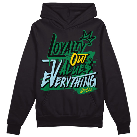 Jordan 5 “Lucky Green” DopeSkill Hoodie Sweatshirt LOVE Graphic Streetwear - Black