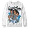 Jordan 4 Retro Military Blue DopeSkill Sweatshirt Queen Of Hustle Graphic Streetwear - White