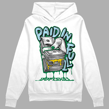 Jordan 5 “Lucky Green” DopeSkill Hoodie Sweatshirt Paid In Full Graphic Streetwear - White