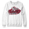 Jordan 1 Retro High '85 OG Metallic Burgundy DopeSkill Sweatshirt Rare Breed Type Graphic Streetwear - WHite