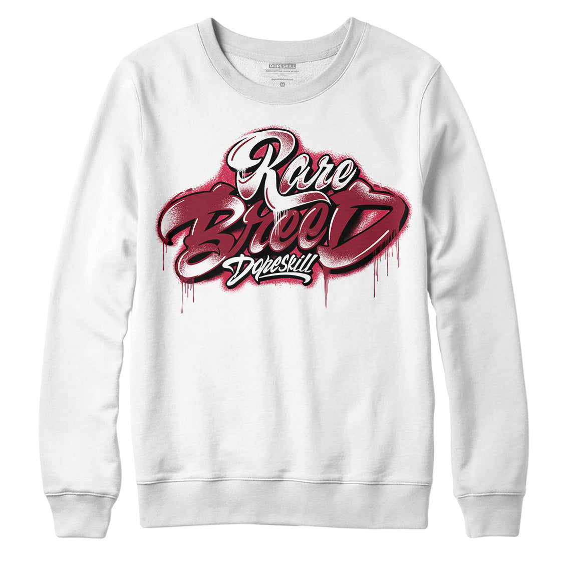 Jordan 1 Retro High '85 OG Metallic Burgundy DopeSkill Sweatshirt Rare Breed Type Graphic Streetwear - WHite