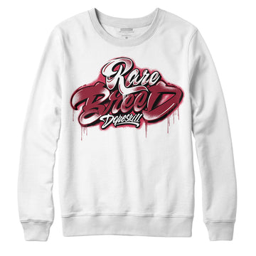 Jordan 1 Retro High '85 OG Metallic Burgundy DopeSkill Sweatshirt Rare Breed Type Graphic Streetwear - WHite