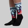 Dunk Glacier Blue DopeSkill Sublimated Socks FIRE Graphic