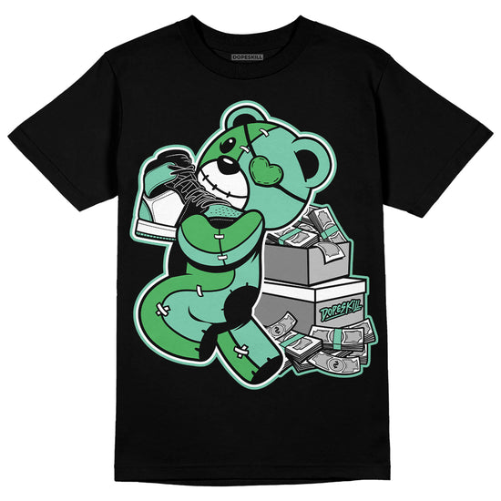 Jordan 1 High OG Green Glow DopeSkill T-Shirt Bear Steals Sneaker Graphic Streetwear - Black