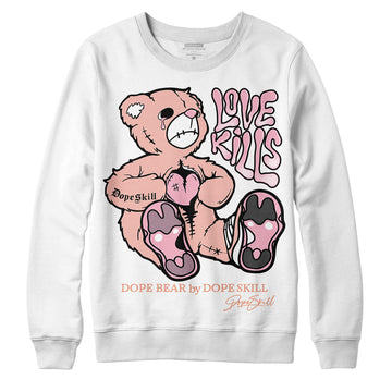 Jordan 11 Low “Legend Pink” DopeSkill Sweatshirt Love Kills Graphic Streetwear - White