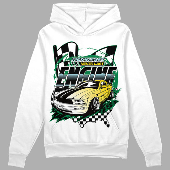 Jordan 5 “Lucky Green” DopeSkill Hoodie Sweatshirt ENGINE Tshirt Graphic Streetwear - White