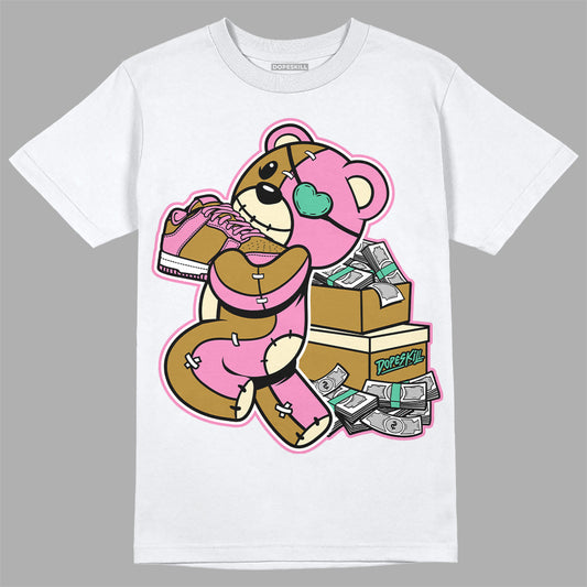 Parris Goebel x WMNS Dunk Low 'Playful Pink’ DopeSkill T-Shirt Bear Steals Sneaker Graphic Streetwear - White 