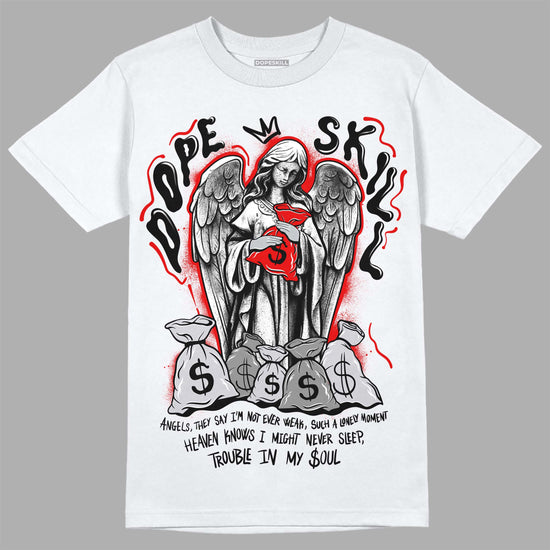 Jordan 2 Retro "Black Cement" DopeSkill T-Shirt Angels Graphic Streetwear - White