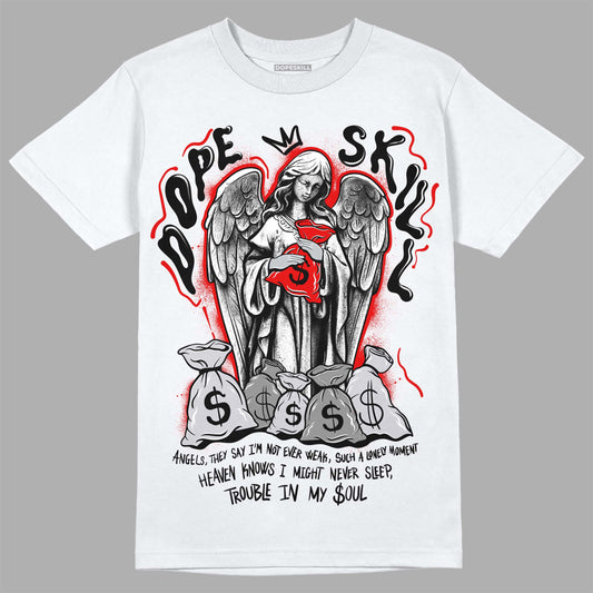 Jordan 2 Retro "Black Cement" DopeSkill T-Shirt Angels Graphic Streetwear - White