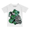 Jordan 1 High OG Green Glow DopeSkill Toddler Kids T-shirt Bear Steals Sneaker Graphic Streetwear - White