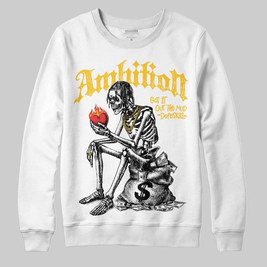 Yellow Sneakers DopeSkill Sweatshirt Ambition Graphic Streetwear - White