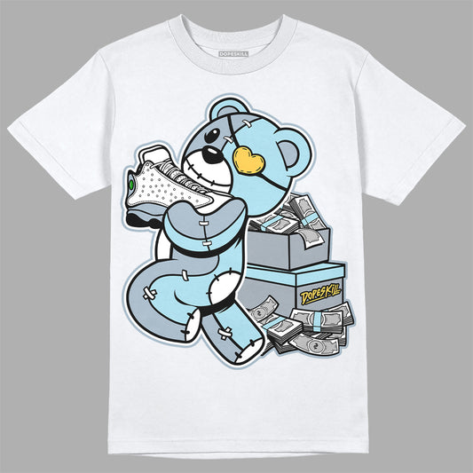 Jordan 13 “Blue Grey” DopeSkill T-Shirt Bear Steals Sneaker Graphic Streetwear - White 