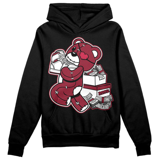 Jordan 1 Retro High '85 OG Metallic Burgundy DopeSkill Hoodie Sweatshirt Bear Steals Sneaker Graphic Streetwear - Black