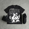 Black Cat 4s DopeSkill Oversize Print T-Shirt Real Ones Choose Loyalty Graphic