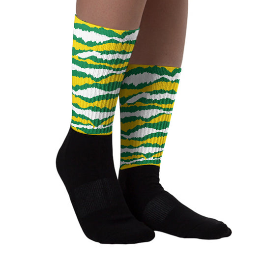 Green Collection DopeSkill Sublimated Socks Abstract Tiger Graphic