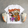 “Birds of Paradise” 4s DopeSkill Oversize Print T-Shirt Pour Up Graphic