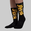 Black Taxi 12s DopeSkill Sublimated Socks Hustle Graphic