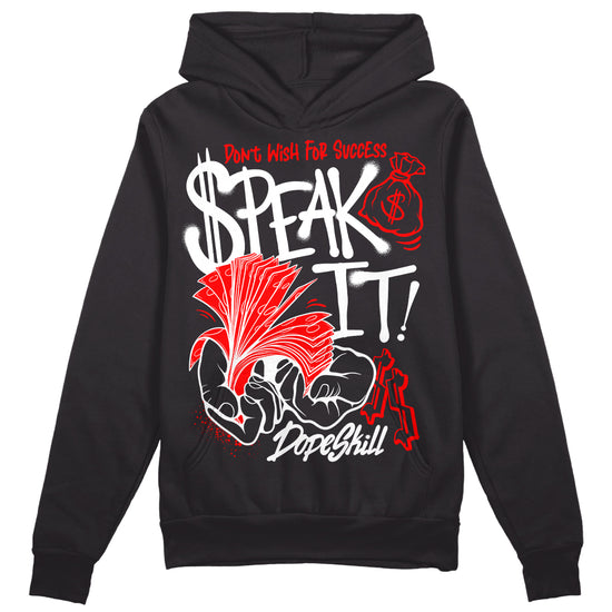 Black and White Sneakers DopeSkill Hoodie Sweatshirt Speak It Graphic Streetwear - Black