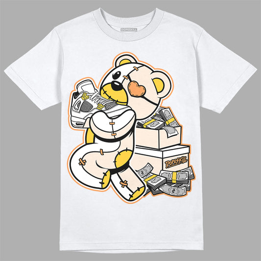 Jordan 4 "Sail" DopeSkill T-Shirt Bear Steals Sneaker Graphic Streetwear - White 