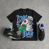 Black University Blue 5s DopeSkill T-Shirt Loyal To The Bag Graphic