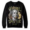 Jordan 4 Retro SE Craft Medium Olive DopeSkill Sweatshirt Money Don't Lie Graphic Streetwear - Black