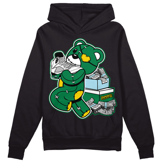 Jordan 5 “Lucky Green” DopeSkill Hoodie Sweatshirt Bear Steals Sneaker Graphic Streetwear - Black