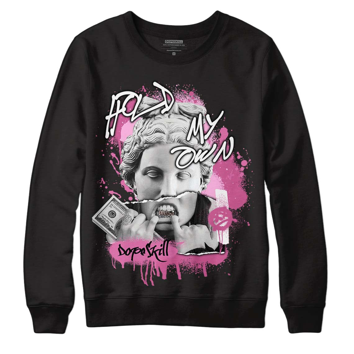 Little Posite One Polarized Pink (GS) DopeSkill Sweatshirt Hold My Own Graphic Streetwear - Black