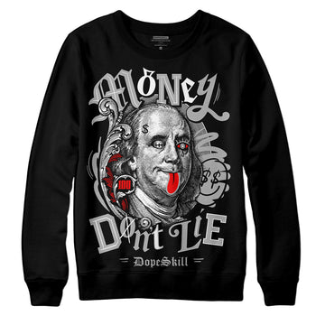 Jordan 1 Low OG “Shadow” DopeSkill Sweatshirt Money Don't Lie Graphic Streetwear - Black