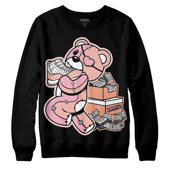 Jordan 11 Low “Legend Pink” DopeSkill Sweatshirt Bear Steals Sneaker Graphic Streetwear - Black