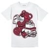 Jordan 1 Retro High '85 OG Metallic Burgundy DopeSkill T-Shirt Bear Steals Sneaker Graphic Streetwear - White 