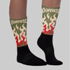 Medium Olive 1s DopeSkill Sublimated Socks FIRE Graphic