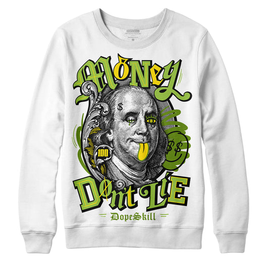 Dunk Low 'Chlorophyll' DopeSkill Sweatshirt Money Don't Lie Graphic Streetwear - White