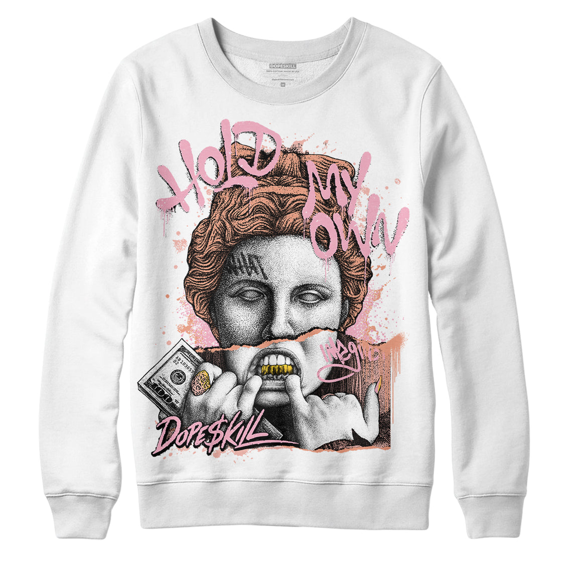 Jordan 11 Low “Legend Pink” DopeSkill Sweatshirt Hold My Own Graphic Streetwear - White