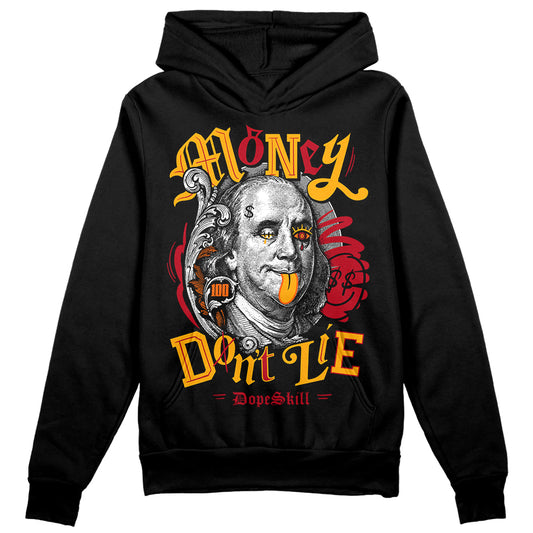 Jordan 7 Citrus DopeSkill Hoodie Sweatshirt Money Don't Lie Graphic Streetwear - Black