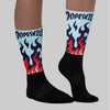 Dunk Glacier Blue DopeSkill Sublimated Socks FIRE Graphic