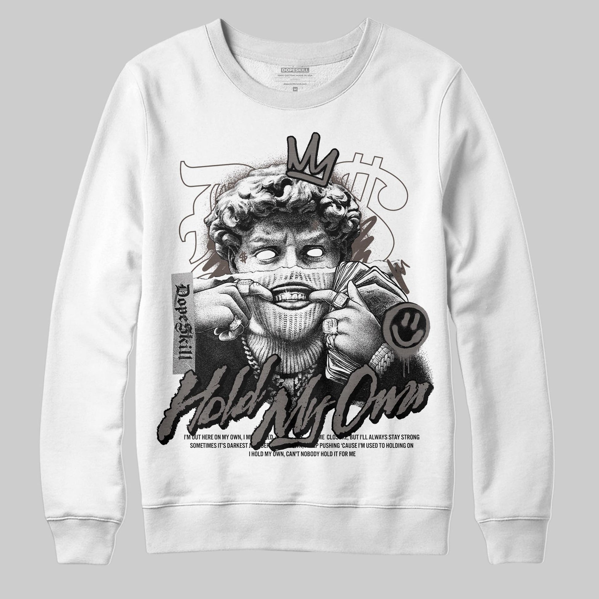 Jordan 4 Retro Cave Stone DopeSkill Sweatshirt In My Way Graphic Streetwear - White